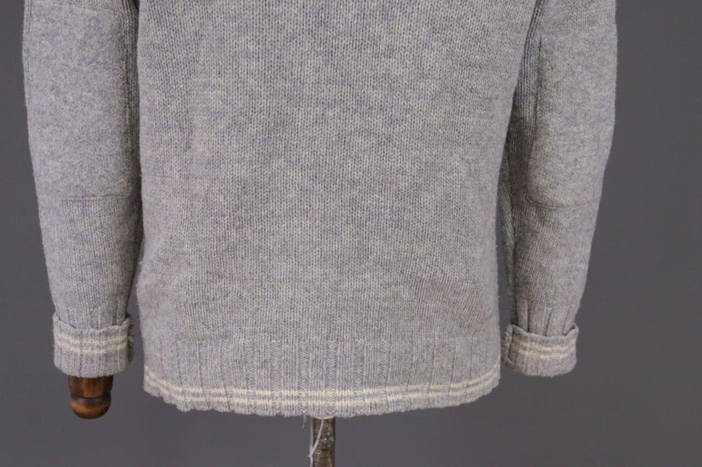 DEVOLD Gray Vintage Fair Isle Turtle Neck Wool Knit Ski Sweater – Size M