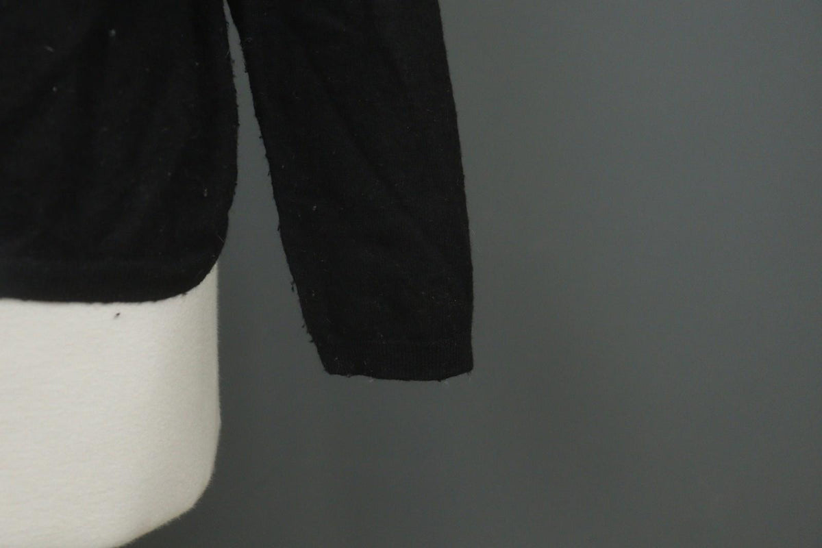 GUDRUN SJODEN Black 100% Wool Long Sleeve Button Front Cardigan Sweater – Size L