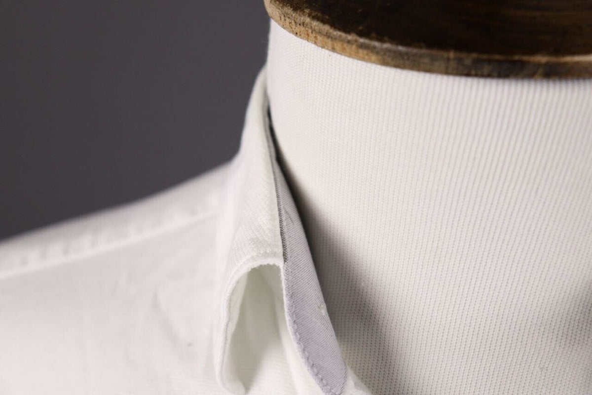 Hackett London Slim Fit White Luxury Long Sleeve Button Down Shirt – Size S