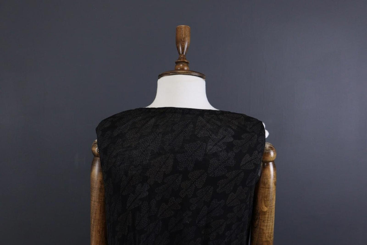 GUDRUN SJODEN Dress Black Designer Summer Sleeveless Long A-Line – Size XL
