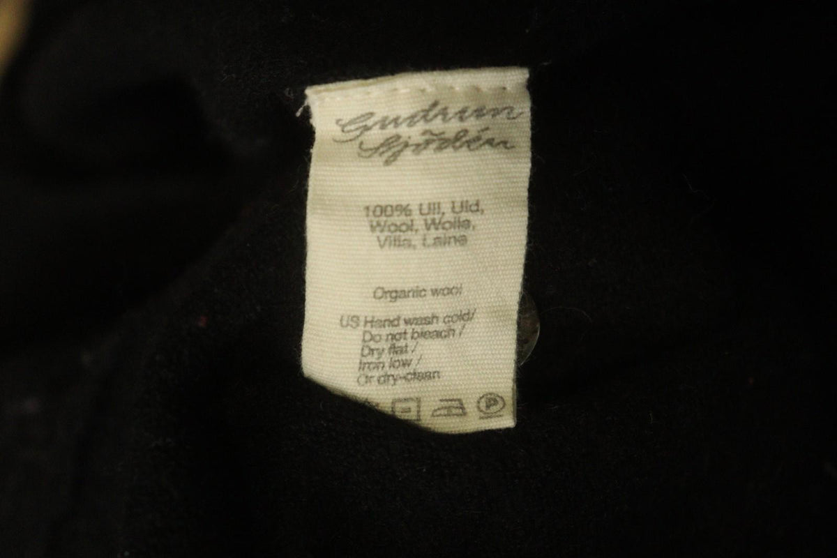 GUDRUN SJODEN Black 100% Wool Long Sleeve Button Front Cardigan Sweater – Size L
