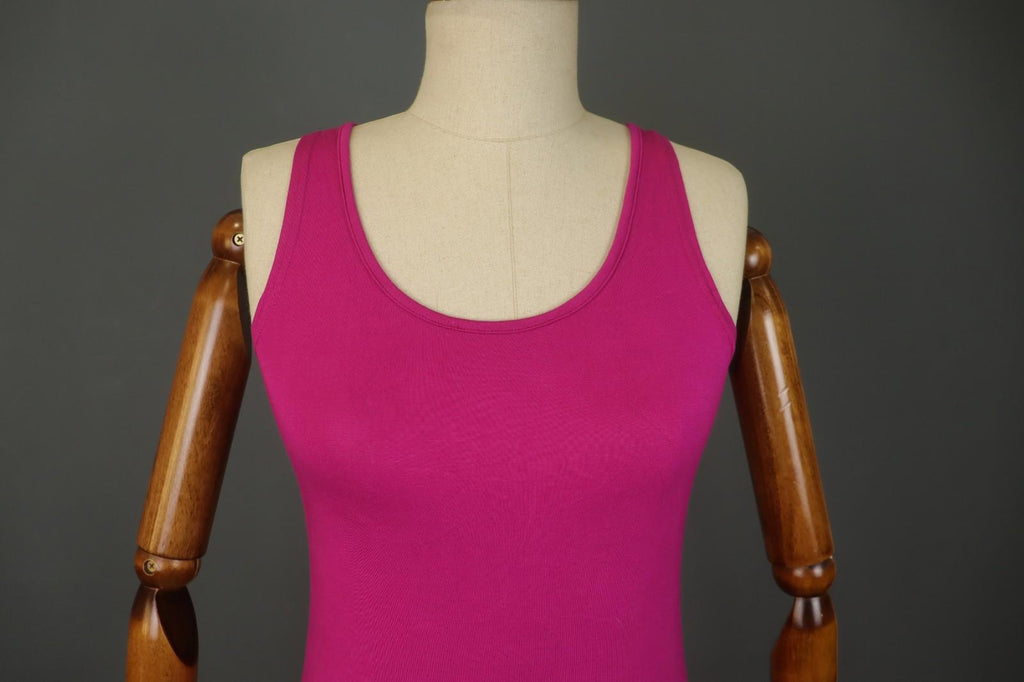 GUDRUN SJODEN Pink Modal Sleeveless Round Neck Stretch Pullover Tank Top – Size S