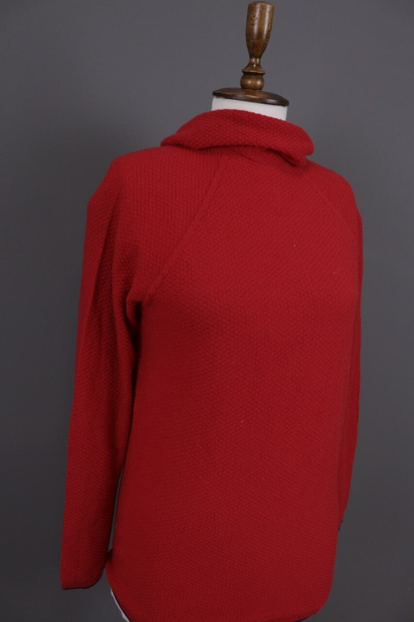 Patagonia Red Lagenlook Turtle Neck Hooded Fleece Jacket – Size M