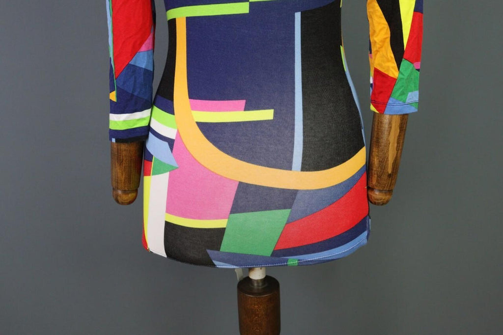 RALPH LAUREN BLACK LABEL Multicolro Colorful 3/4 Sleeve Stretch Blouse Top