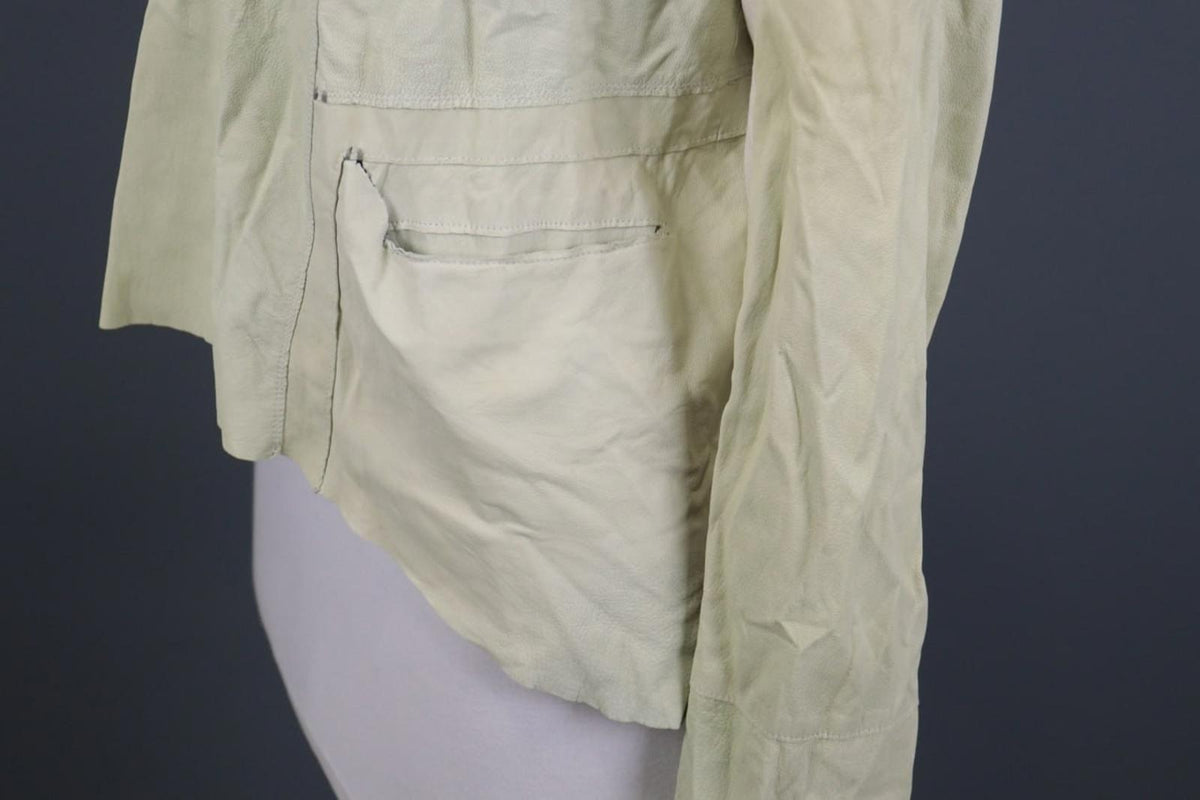 TRANSIT PAR-SUCH Beige 100%Cotton Long Sleeve Snap Front Drawstring Jacket Sz 2