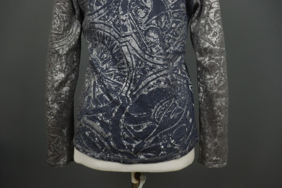 BEATE HEYMANN Multicolor Printed Long Sleeve Pullover Activewear Hoodie – Size 14