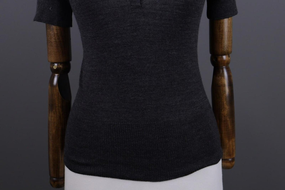 Dolce&Gabbana Gray Henley Short Sleeve Summer Top Shirt – Size M