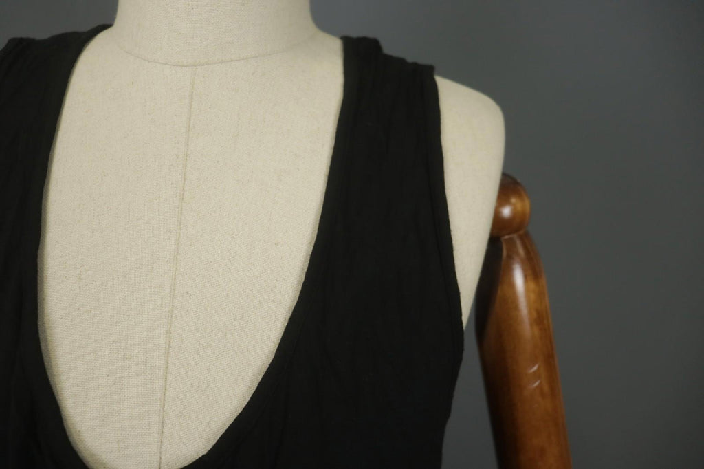 Barbara Speer Black 100% Viscose Sleeveless V-Neck Pullover Tank Dress – Size 2