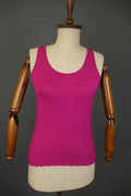 GUDRUN SJODEN Pink Modal Sleeveless Round Neck Stretch Pullover Tank Top – Size S