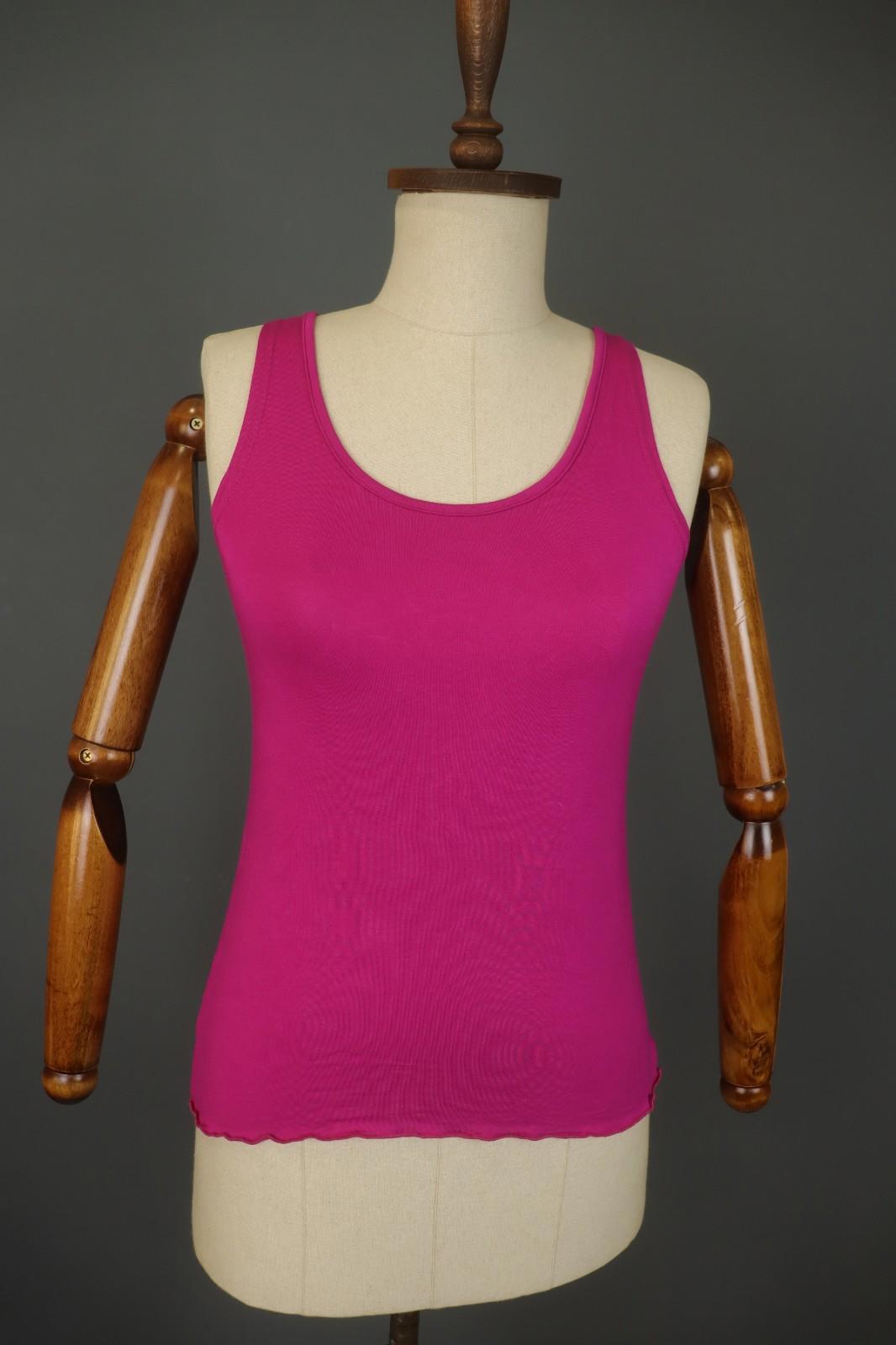 GUDRUN SJODEN Pink Modal Sleeveless Round Neck Stretch Pullover Tank Top – Size S