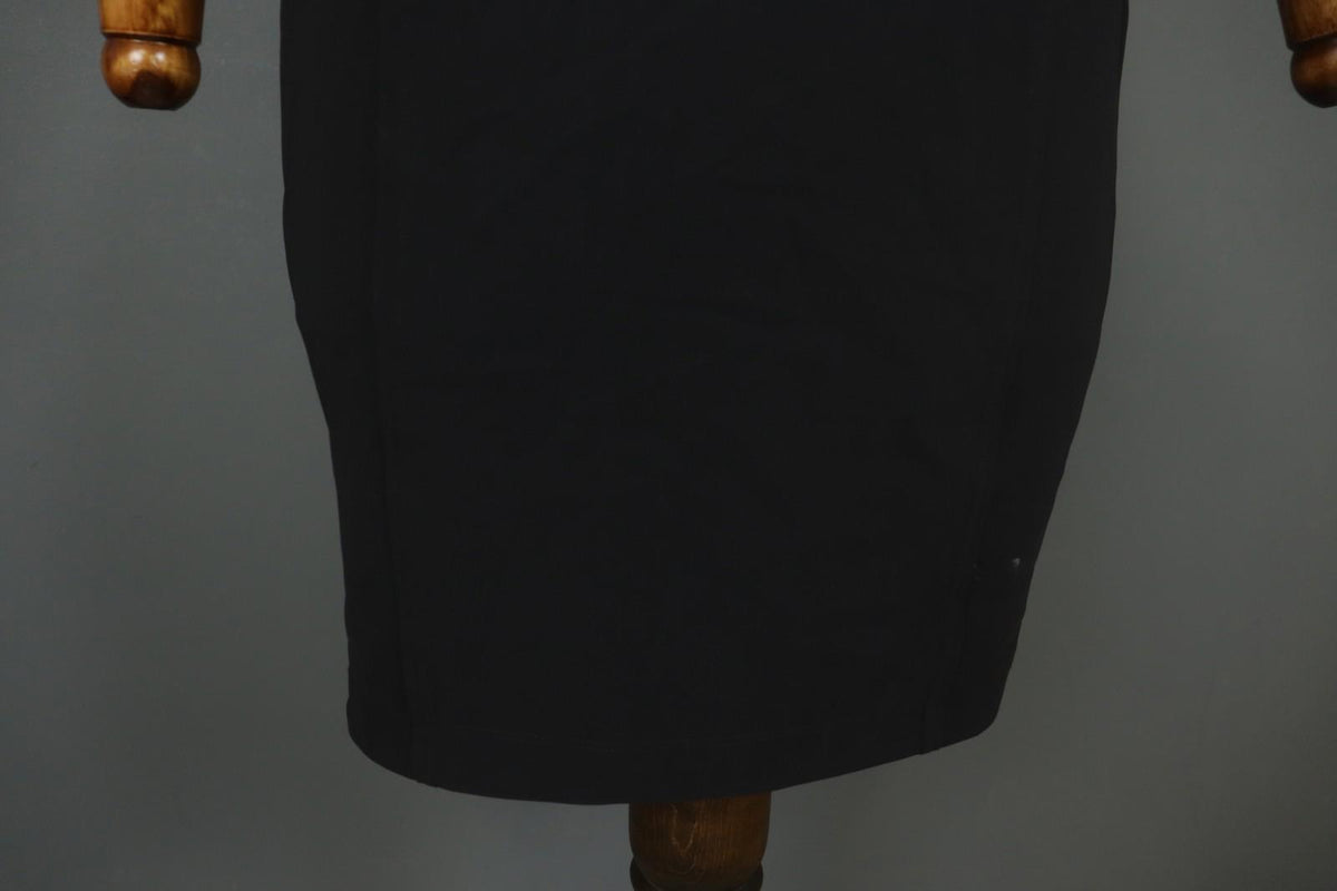 SARAH PACINI Black Long Sleeve Round Neck Pullover Bodycon Dress – Size S / M