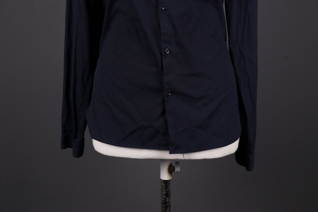 The Kooples Fitted Navy Black Long Sleeve Blouse Shirt – Size M