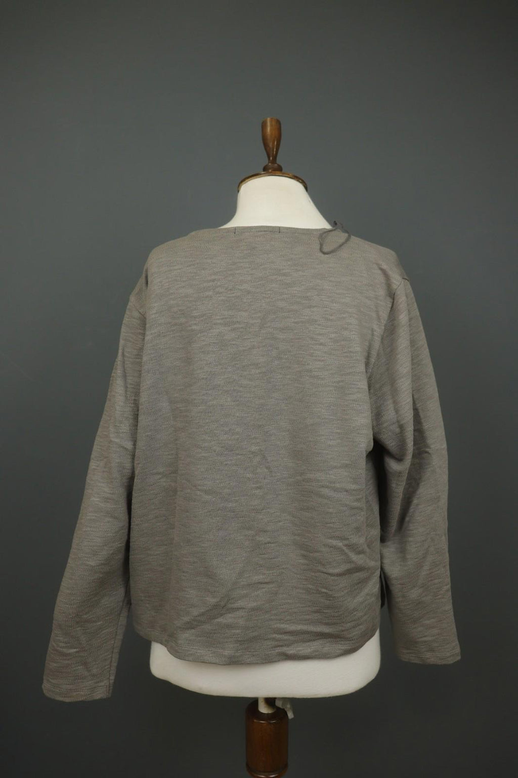 GUDRUN SJODEN Gray 100% Cotton Knitted Long Sleeve Button Front Cardigan – Size L