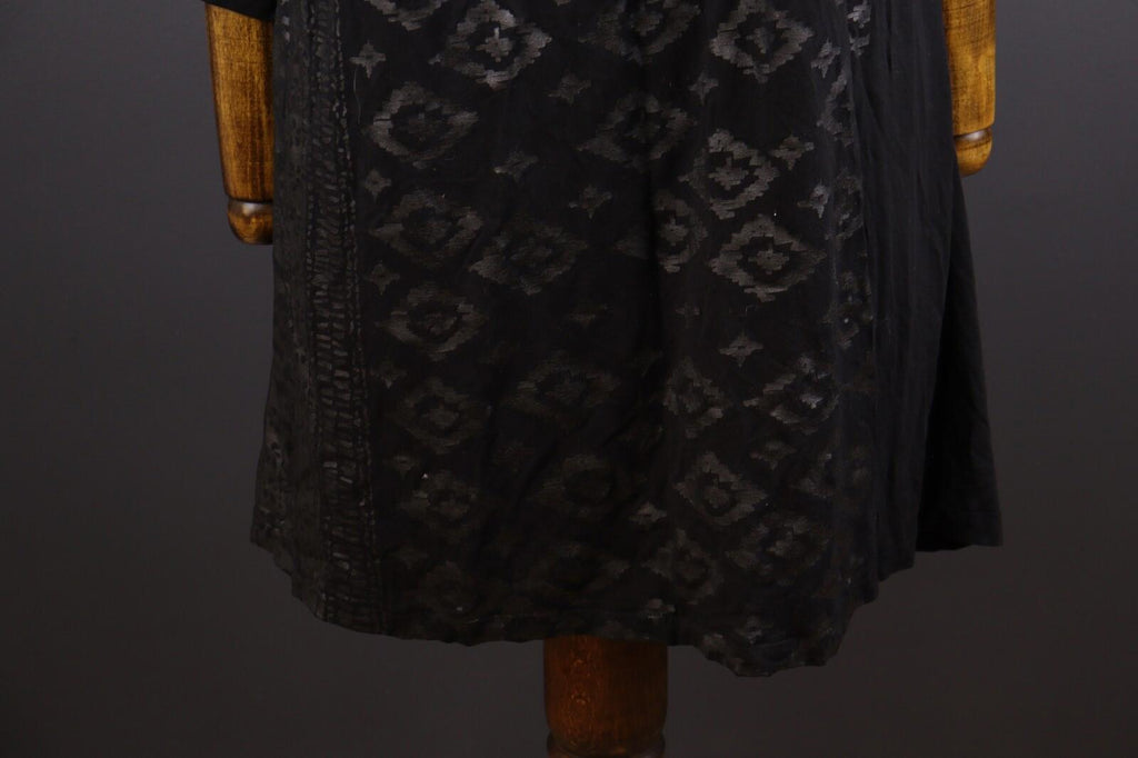 BARBARA SPEER Black Lagenlook Oversize Kaftan Midi Dress Tunic – Size L