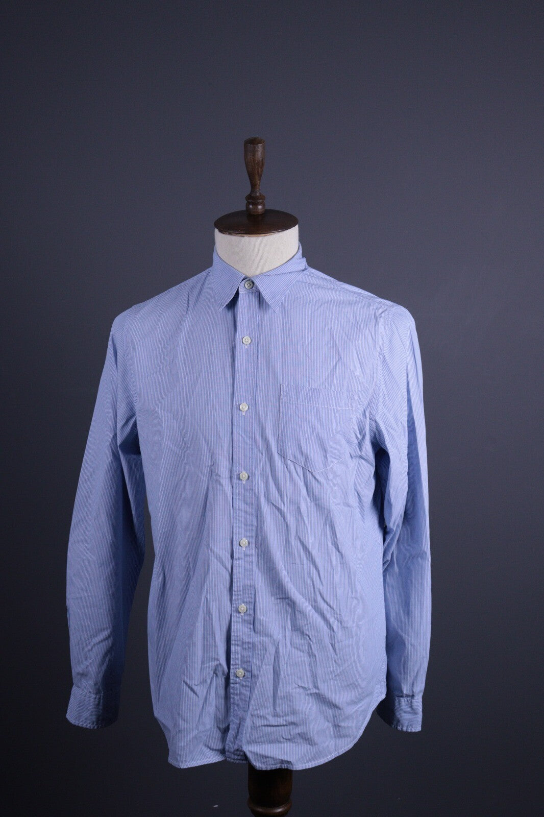 Denim & Supply Ralph Lauren Blue Pinstripe Long Sleeve Button Down Shirt L