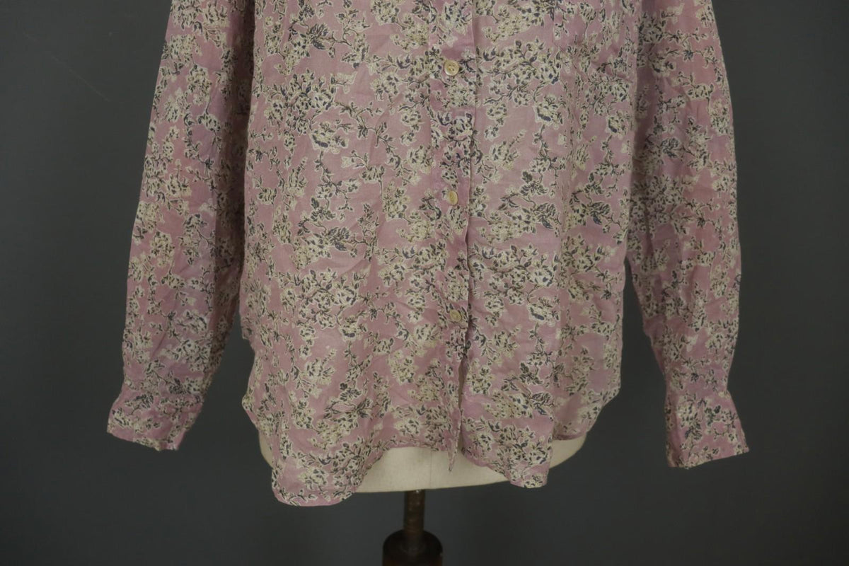 ISABEL ÉTOILE MARANT Multi Floral Long Sleeve Button Front Shirt Top – Size 38