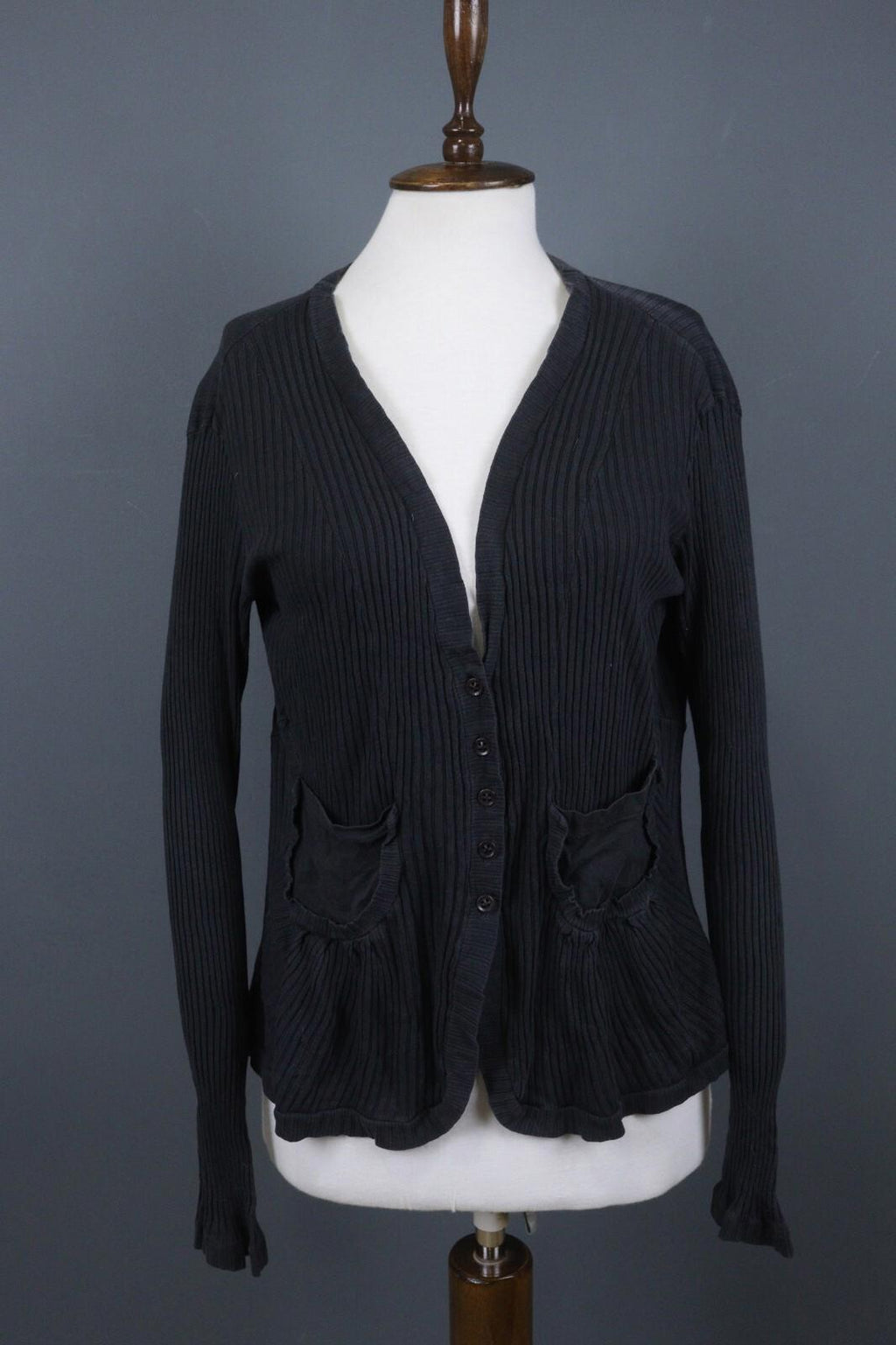 TRANSIT PAR SUCH Black Long Sleeve Lightweight Cardigan Sweater – Size 4