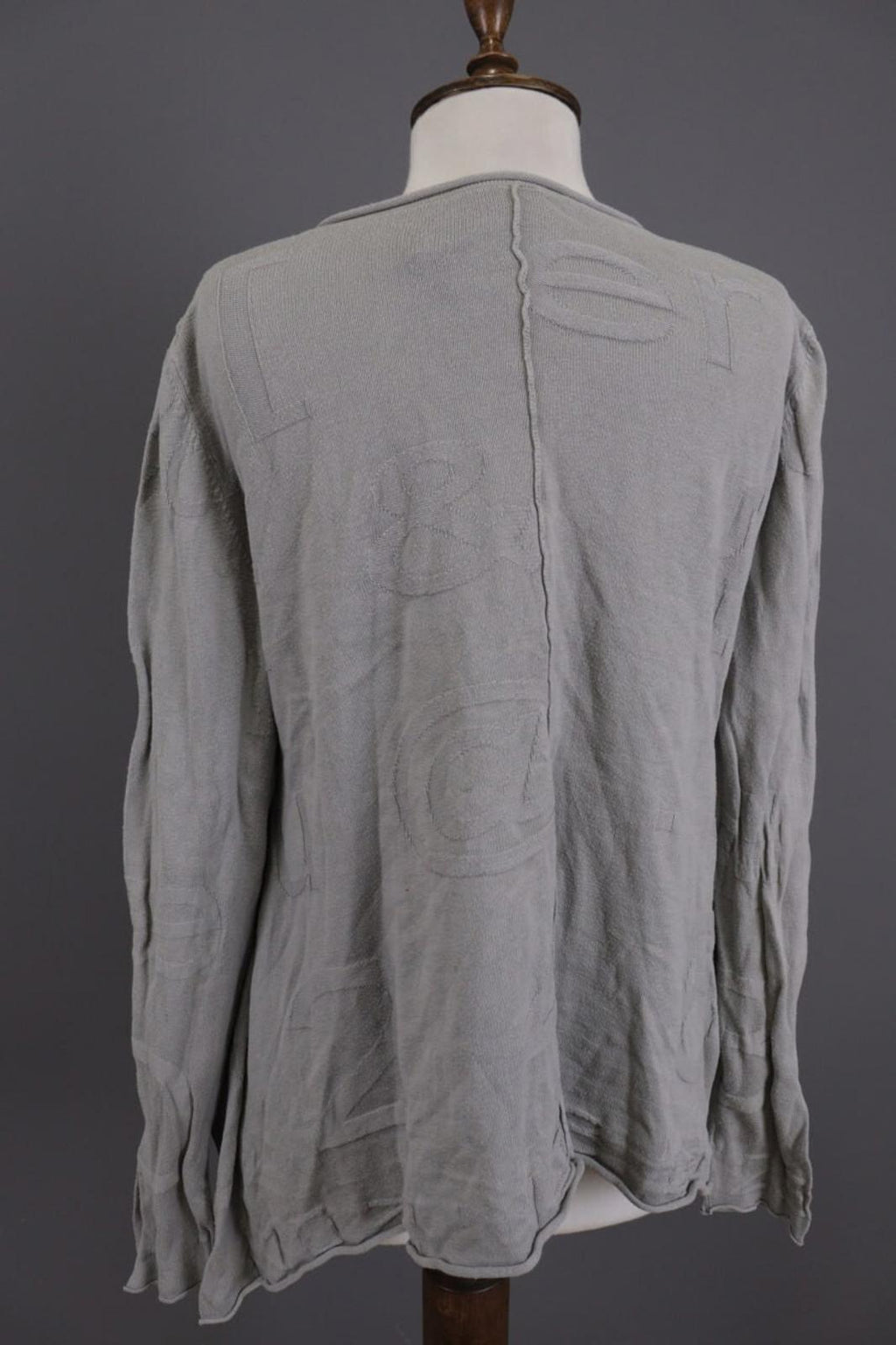 RUNDHOLZ Gray Embroidered Lagenloook Relaxed Cardigan Sweater – Size XL