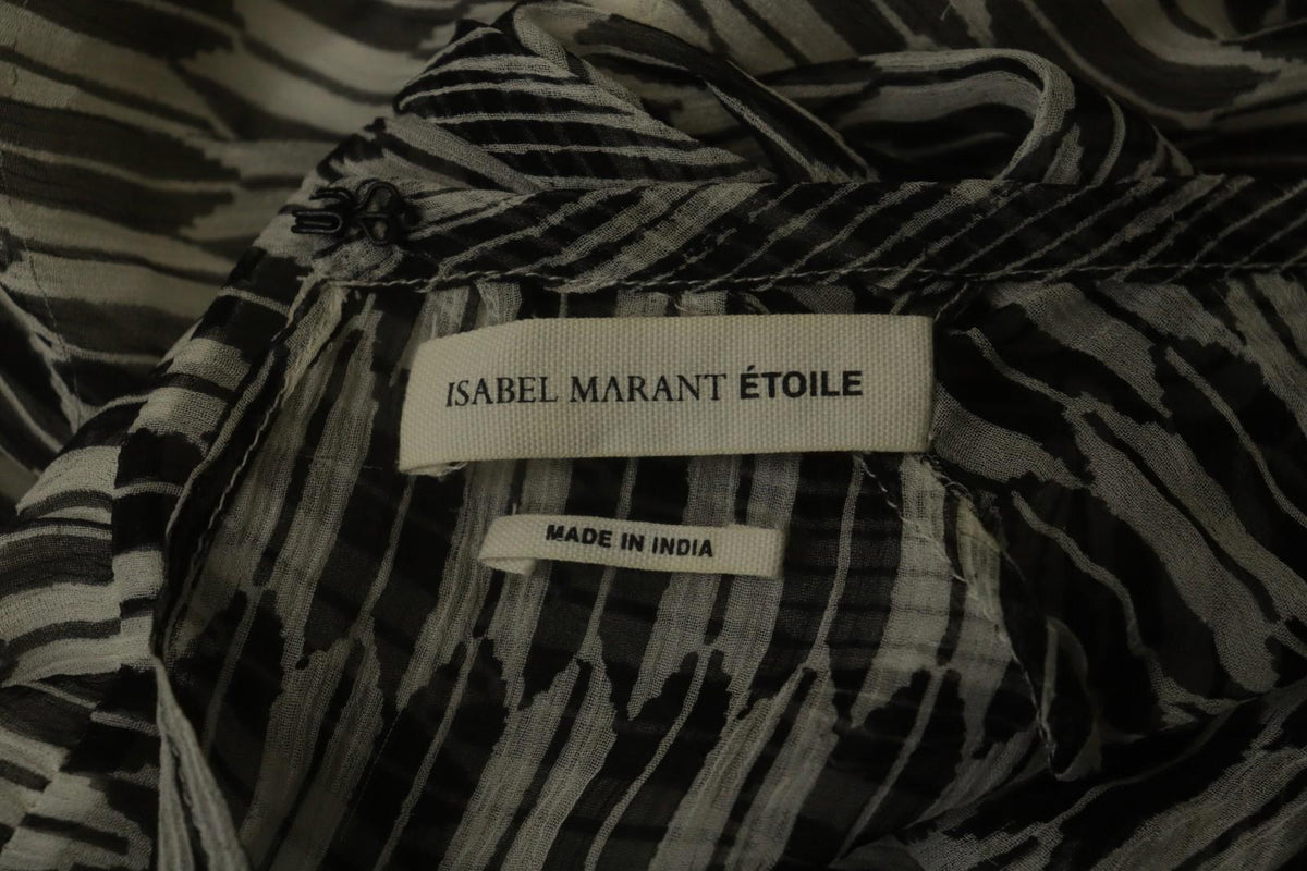 Isabel Marant Etolie Multi Geometric Short Sleeve Round Neck Shift Dress – Size 40