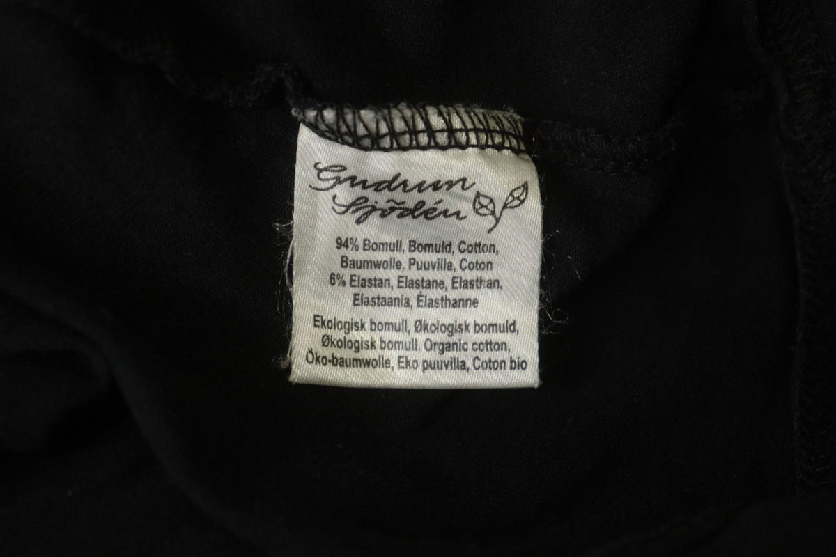 GUDRUN SJODEN Black Organic Cotton Scoop Neck Sleeveless Bodycon Dress – Size S