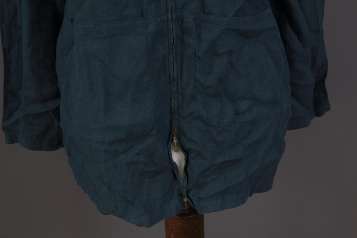 TRANSIT PAR SUCH 164 Blue Lagenlook Lightweight Linen Coat Jacket – Size 5