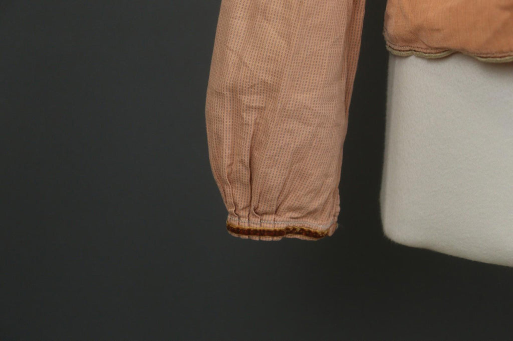 Marithé + François Girbaud Orange Cotton Long Sleeve Drawstring Blouse Top Sz 27