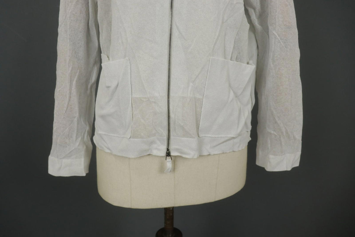 Annette Görtz White Cotton Long Sleeve Regular Fit Full Zip Hoodie – Size M