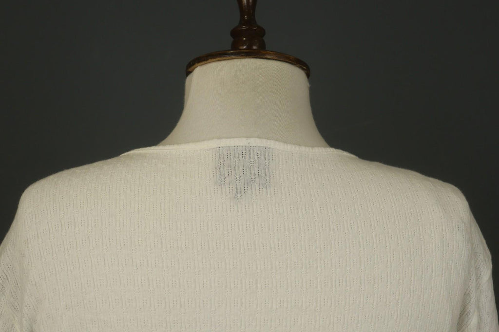 JUST CAVALLI White Knitted Long Sleeve V-Neck Stretch Pullover Sweater – Size 50