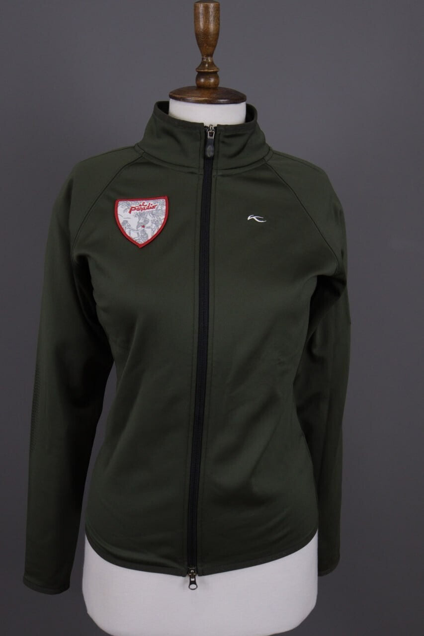 Girls Kjus Green Full Zip Soft Shell Ski Fleece Jacket – Size L