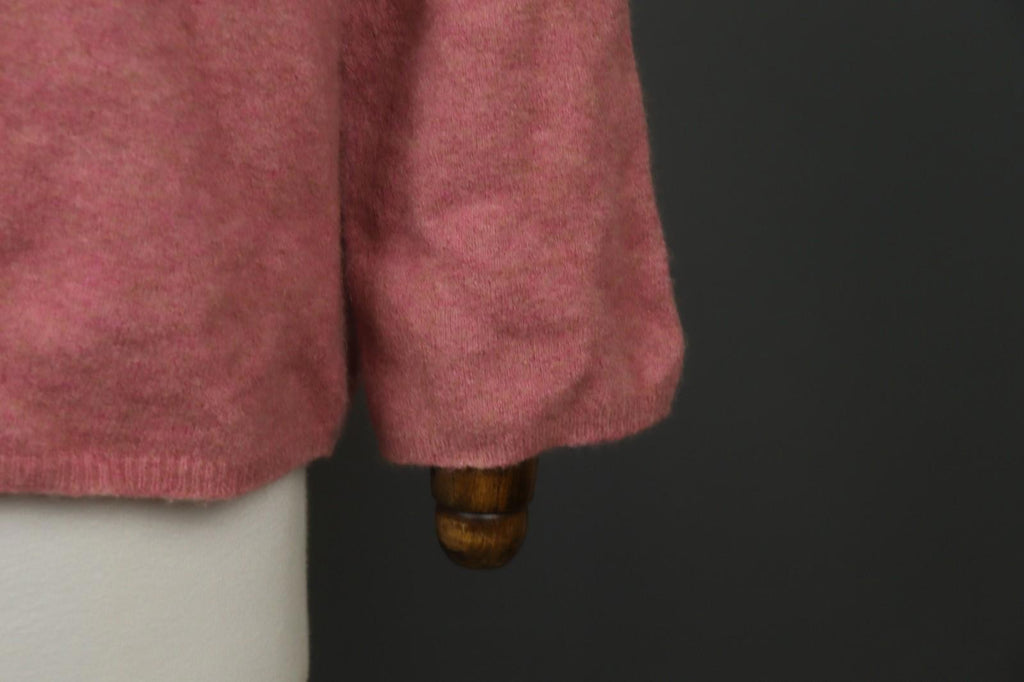 HIGH Pink Wool Tight Knitted Long Sleeve Turtle Neck Pullover Sweater – Size M