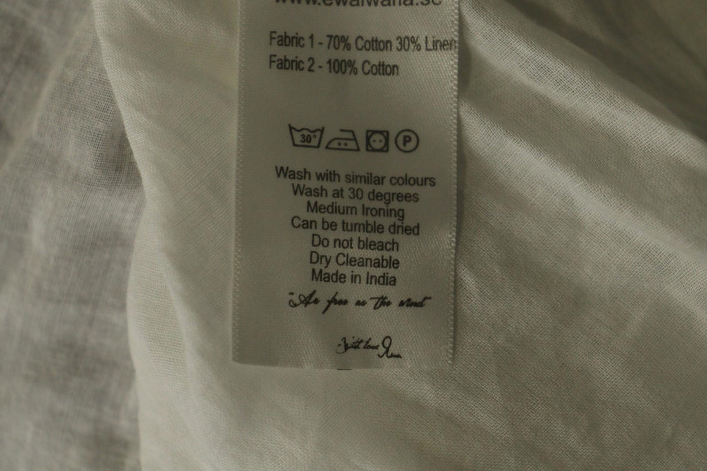 EWA I WALLA White Cotton Round Neck Long Sleeve High Low Blouse Top – Size M