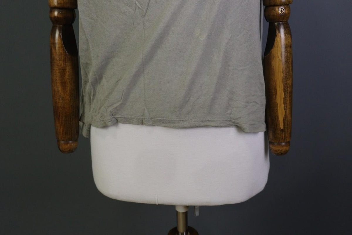 TRANSIT PAR-SUCH Gray Crew Neck Casual Short Sleeve Pullover T-Shirt Top – Size 2