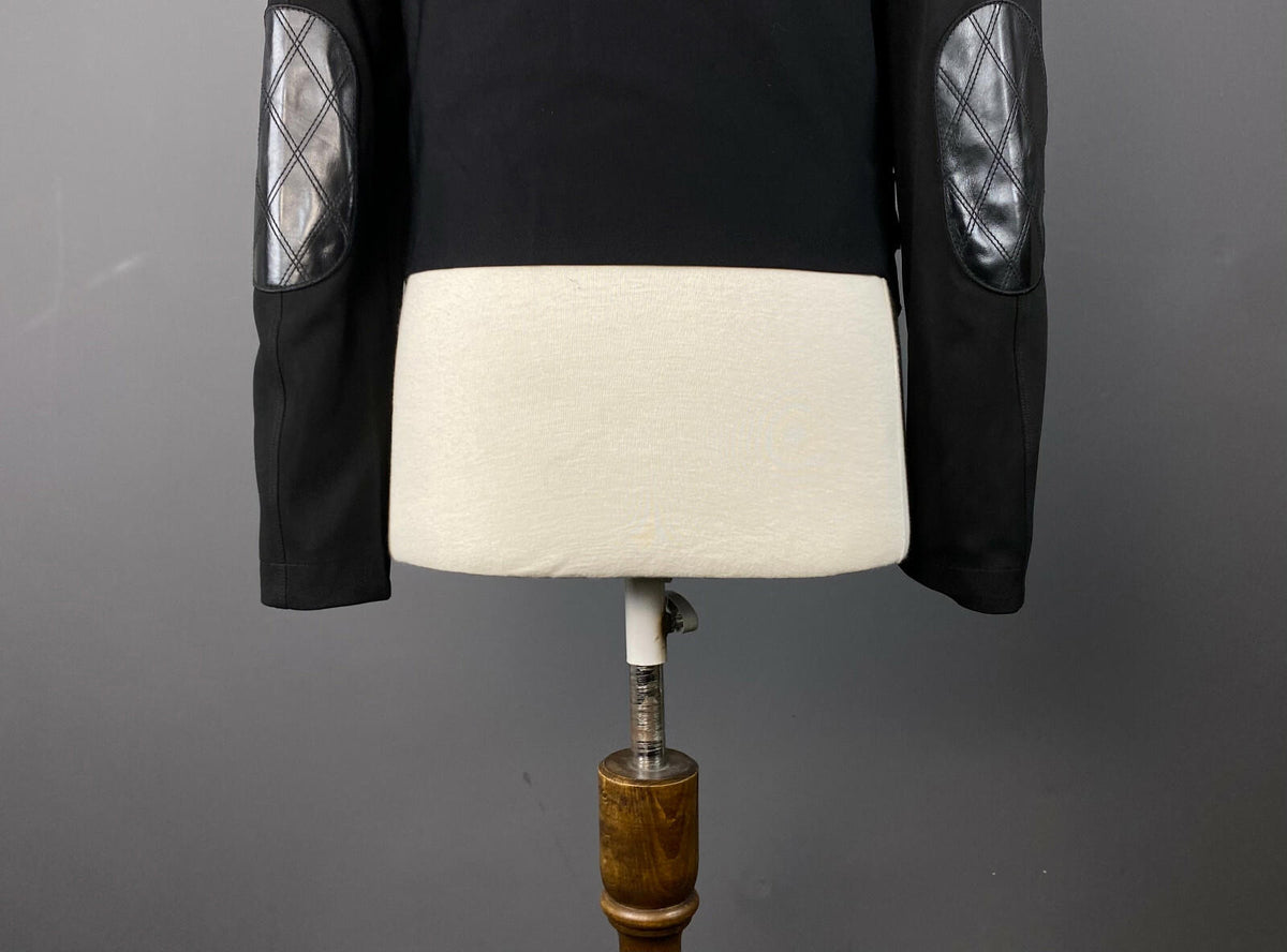 HIGH USE CLAIRE CAMPBELL Black Doubel Breast Biker Motorcycle Jacket – Size US14