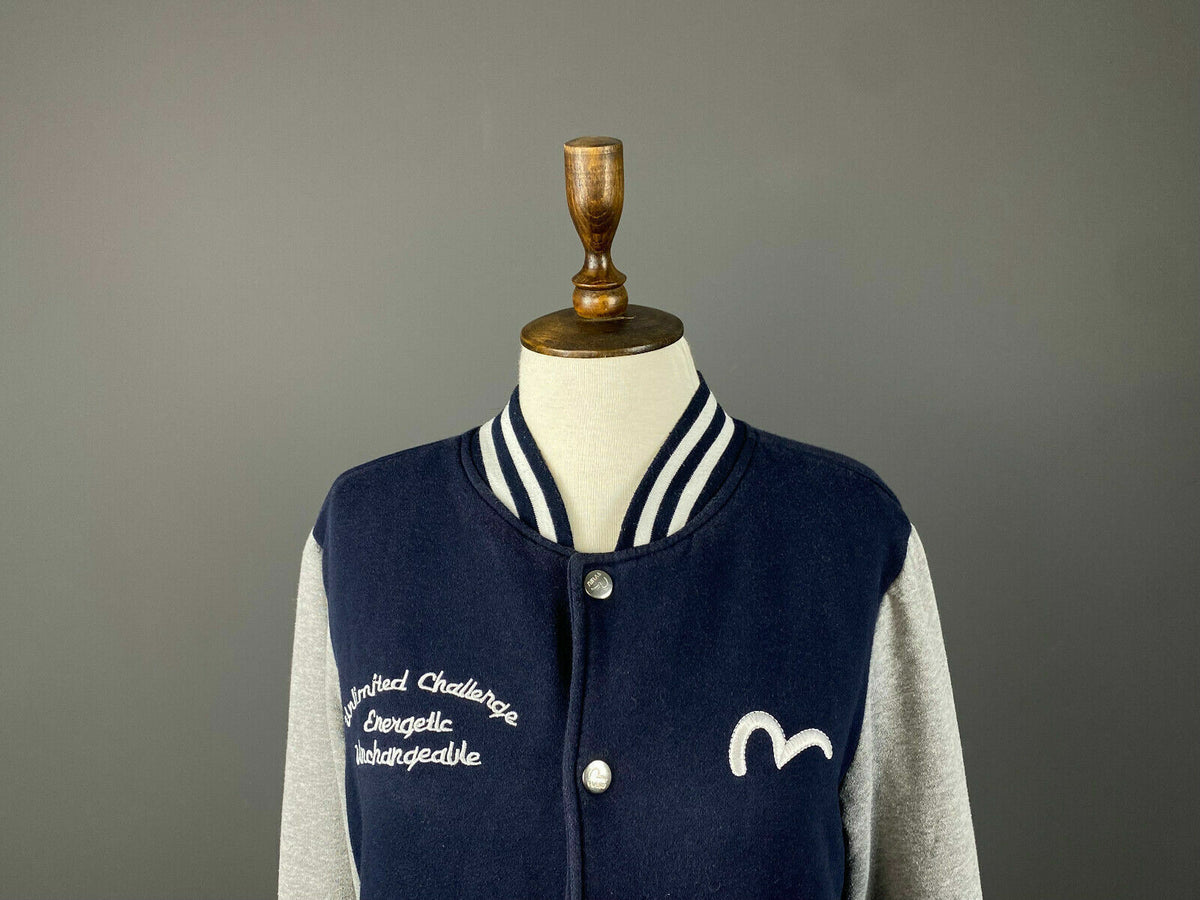 Evisu Limited Custom Made Blue Snap Baseball Jacket – Women's M