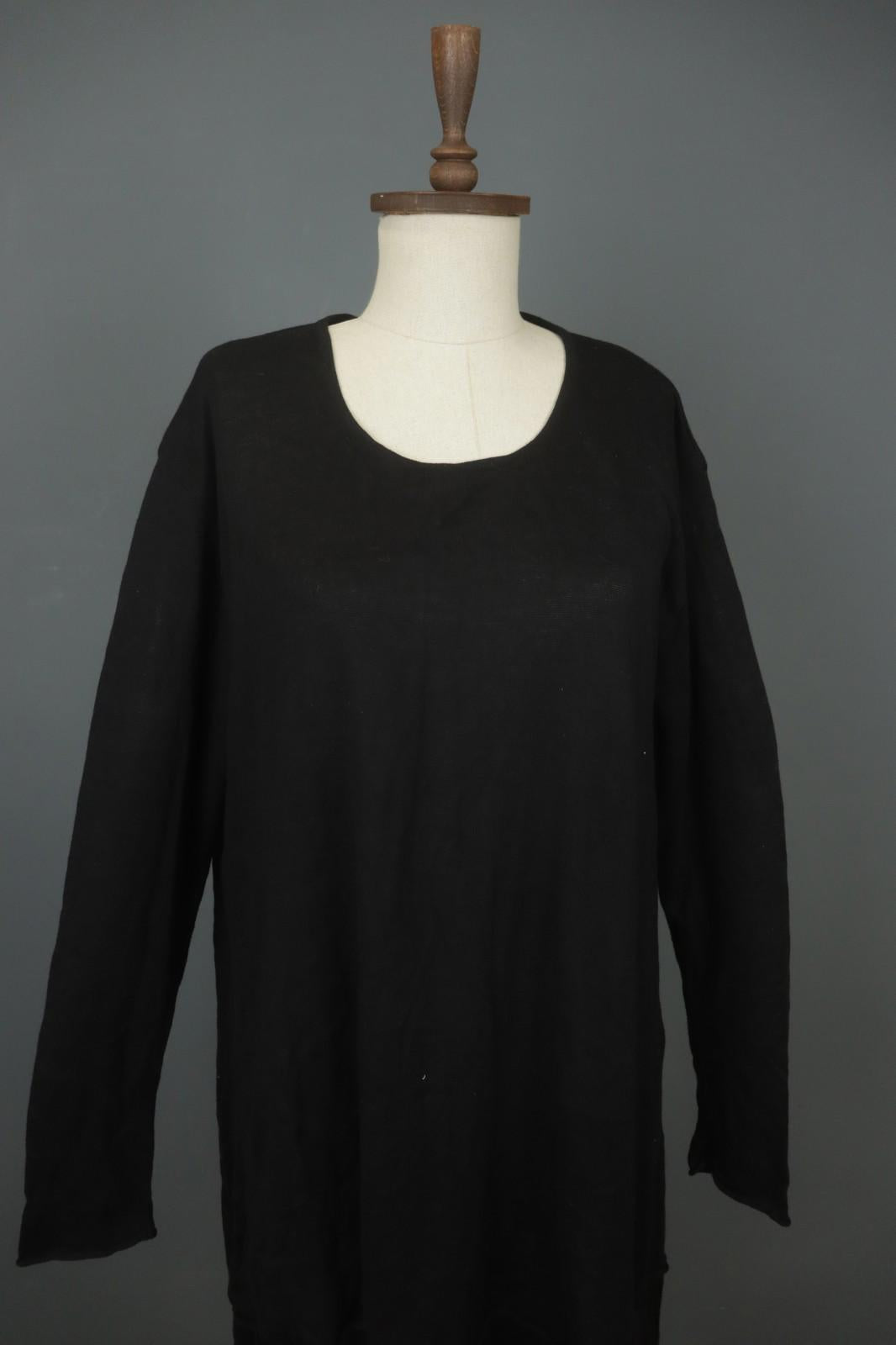 Barbara Speer Black Long Sleeve Round Neck Casual Pullover Shift Dress – Size L
