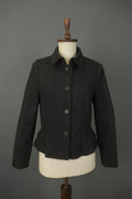 Marccain Black Wool Collared Long Sleeve Button Front Blazer Jacket – Size 5