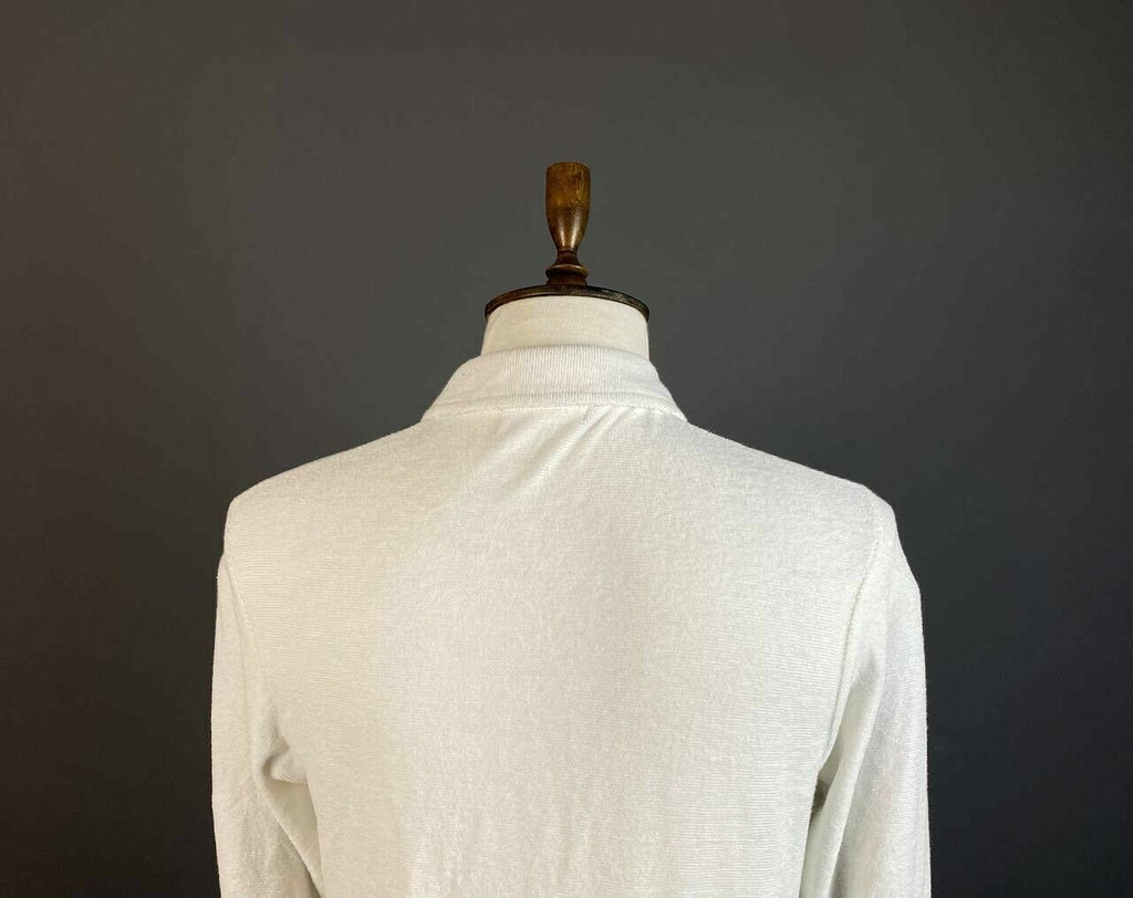 Fred Perry Reissues White Long Sleeze Full Zip Sweater – Men's S