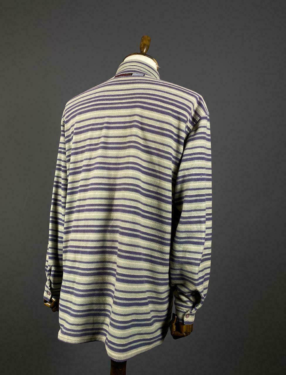 Mammut Outdoor Tecnopile Striped Button Up Sweater Fleece – Men's 2XL / XXL