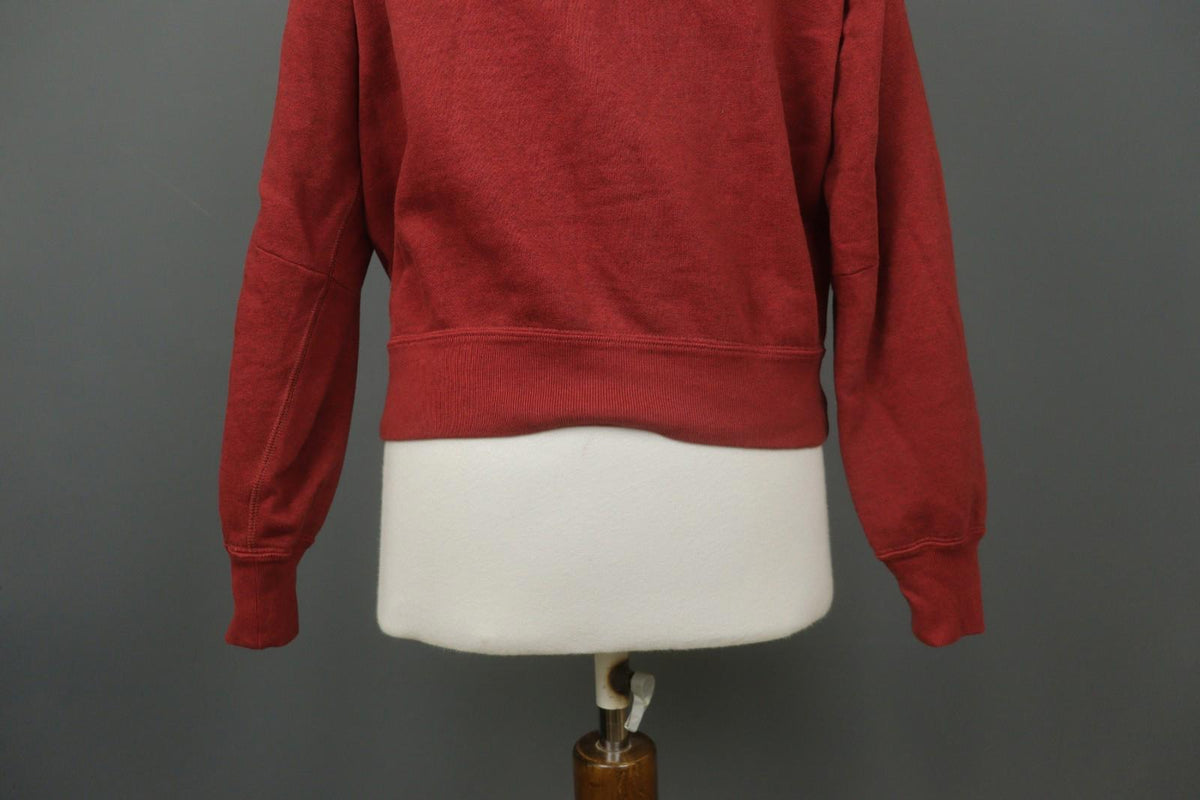 ISABEL MARANT ÉTOILE Burgundy Fleece Lined Crew Neck Pullover Sweatshirt – Size 38