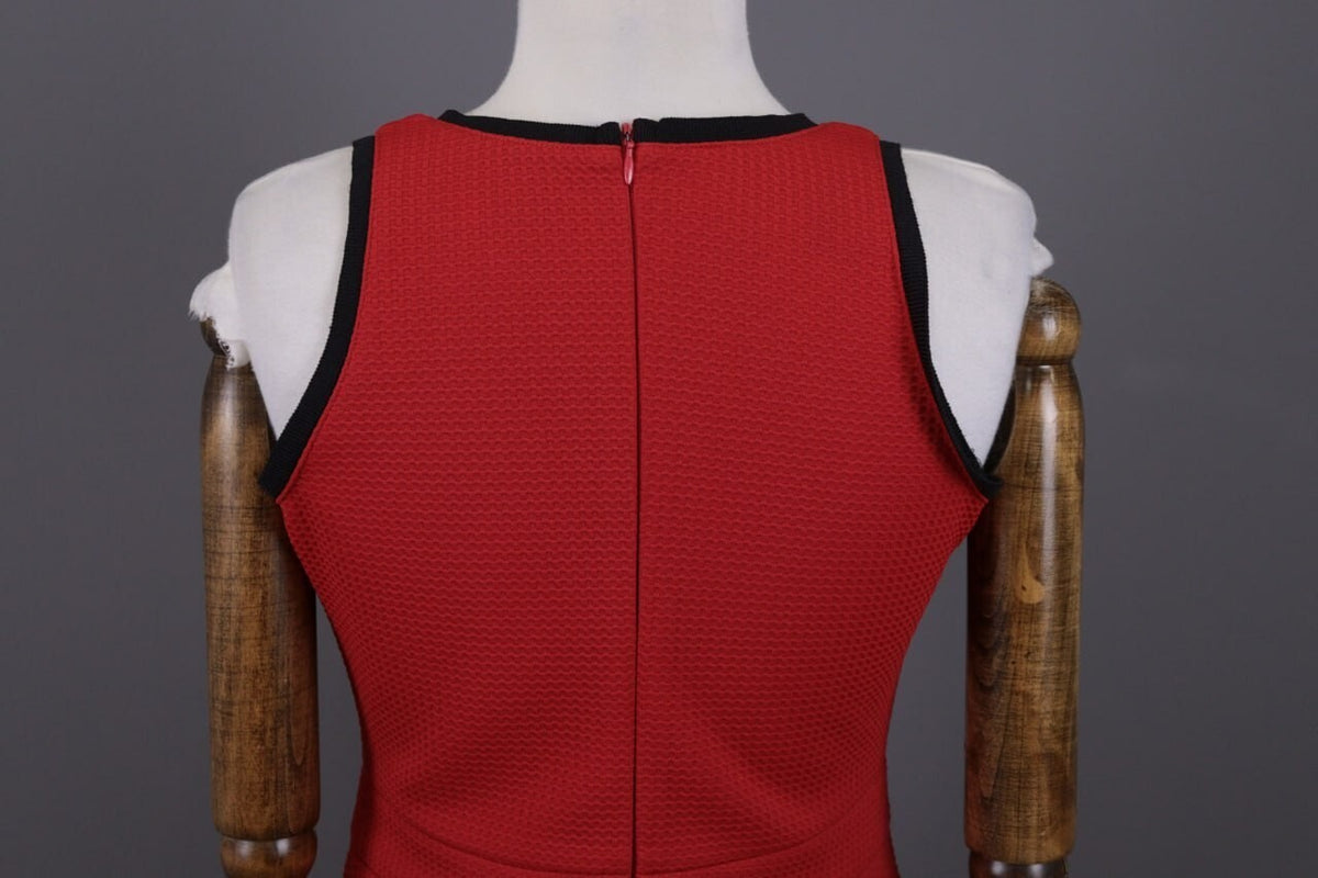 Pinko Red Sleeveless Evening Bodycon A-Line Short Dress – Size I 42 / GB 10 – Used