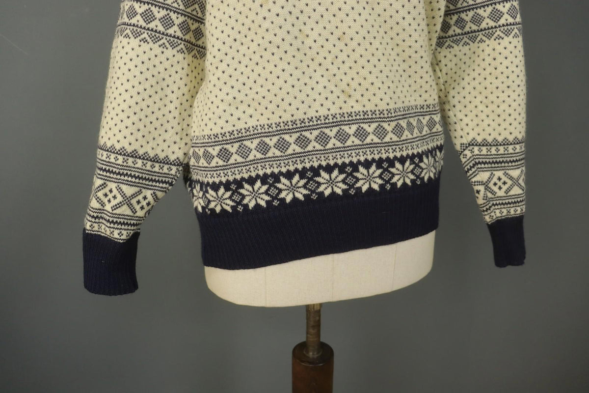 DALE OF NORWAY Multi Fair Isle Wool Knitted Button Front Ski Sweater – Size M