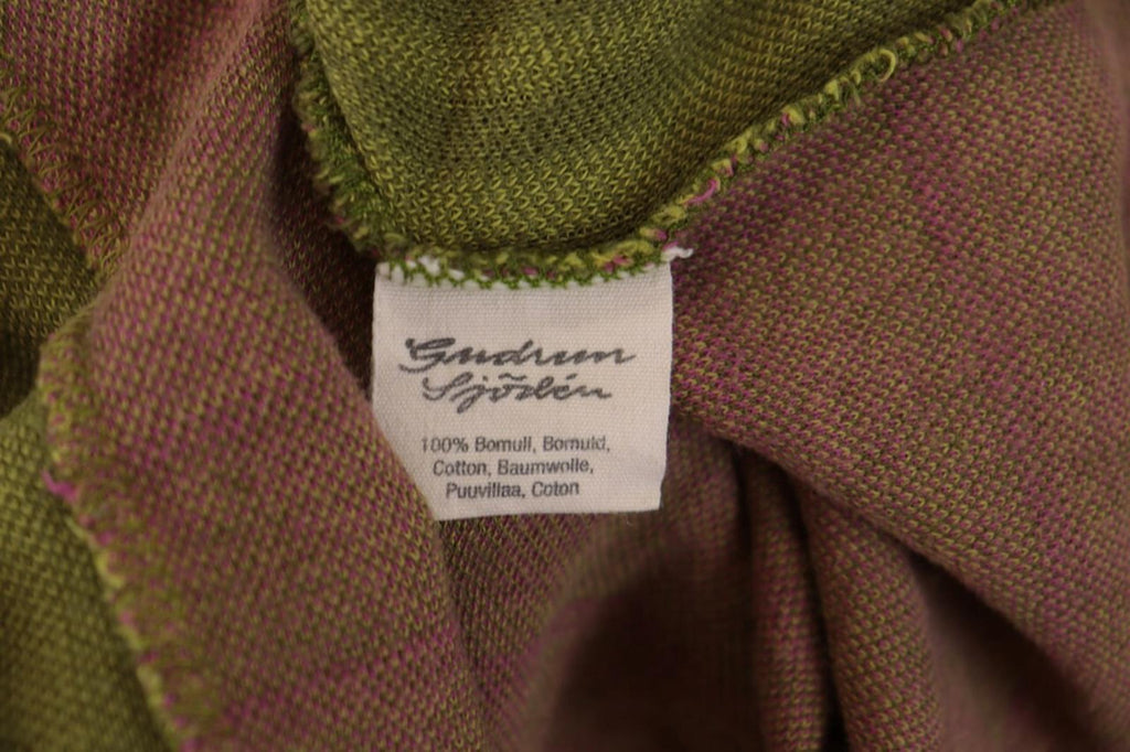 GUDRUN SJODEN Green Geometric Striped Sleevelss A-Line Short Dress – Size M