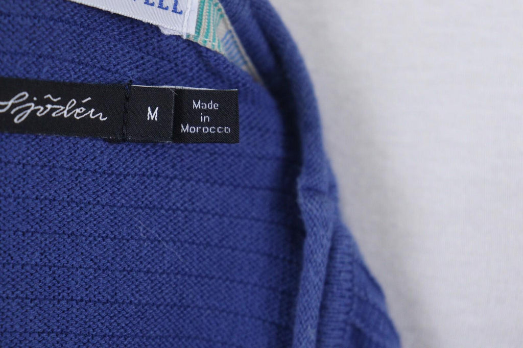 GUDRUN SJODEN Blue Striped Long Sleeve Top Blouse – Size M