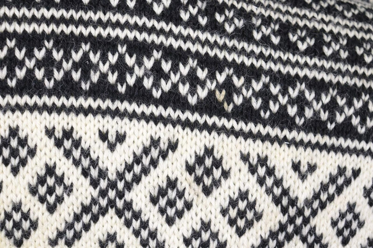 DALE OF NORWAY Black Fair Isle Wool Ski Sweater – Size S