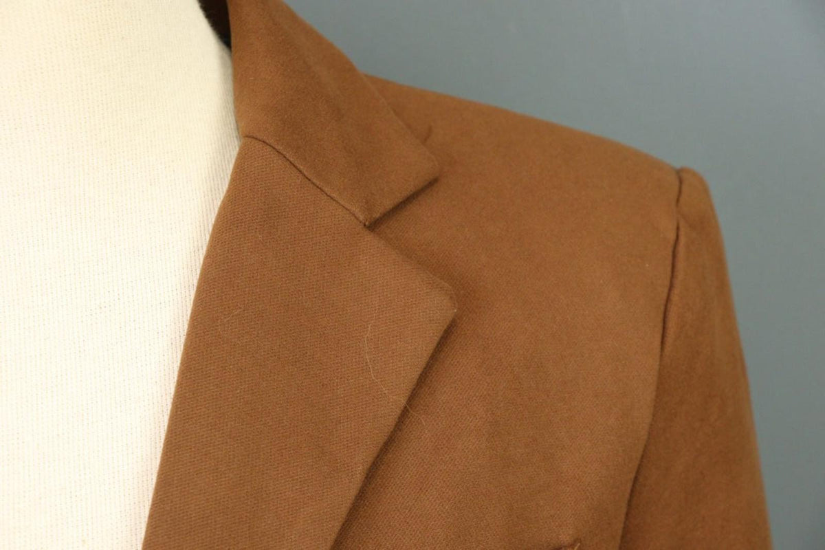 LBM Tan Cotton Tailored Fit Notch Lapel Single Breasted Blazer Jacket – Size 48R