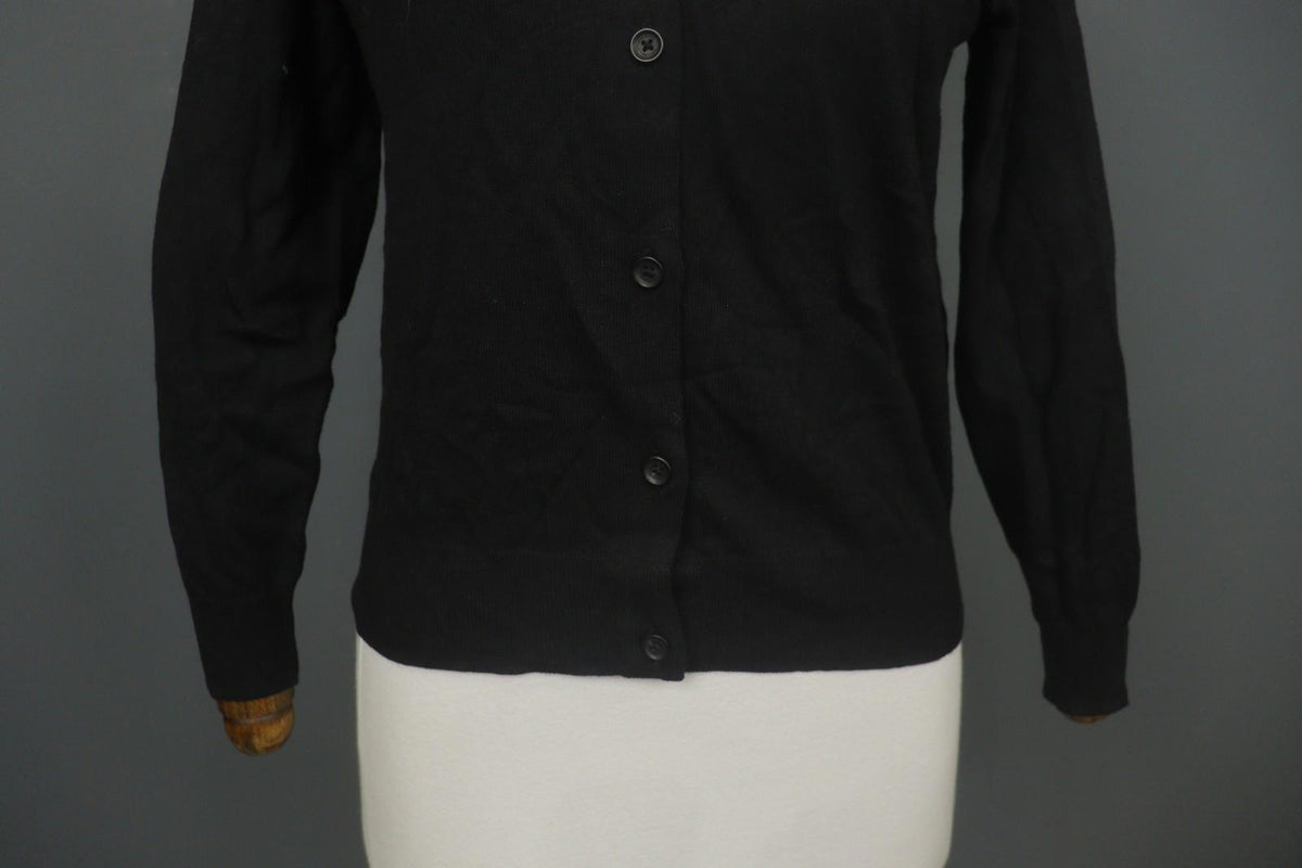 COACH Black Viscose Blend Raglan Sleeve Button Front Cardigan Sweater – Size XS – Used