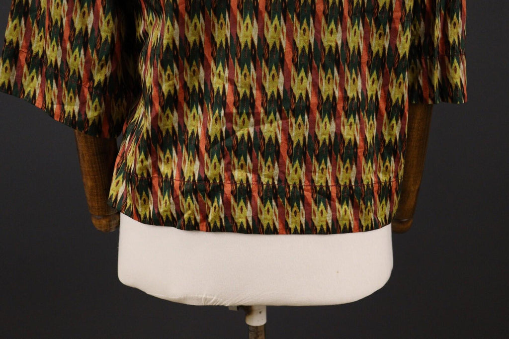 ISABEL MARANT ETOILE Multicolor Abstract Long Sleeve Blouson Top Shirt – Size 38