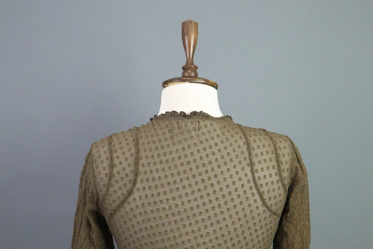 TRANSIT PAR SUCH Brown Mesh Silk Wrape Long Sleeve Top Blouse Shirt – Size 1