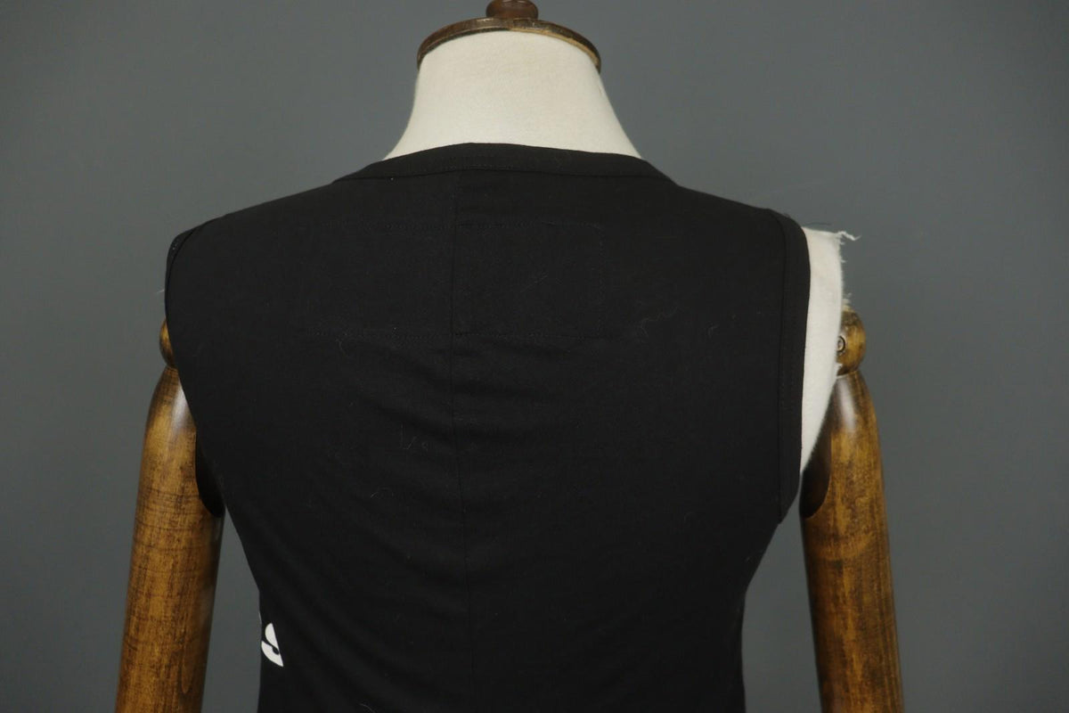 RUNDHOLZ Cropped Tank Top Black Wide Strap Round Neck Regular Pullover – Size S/M