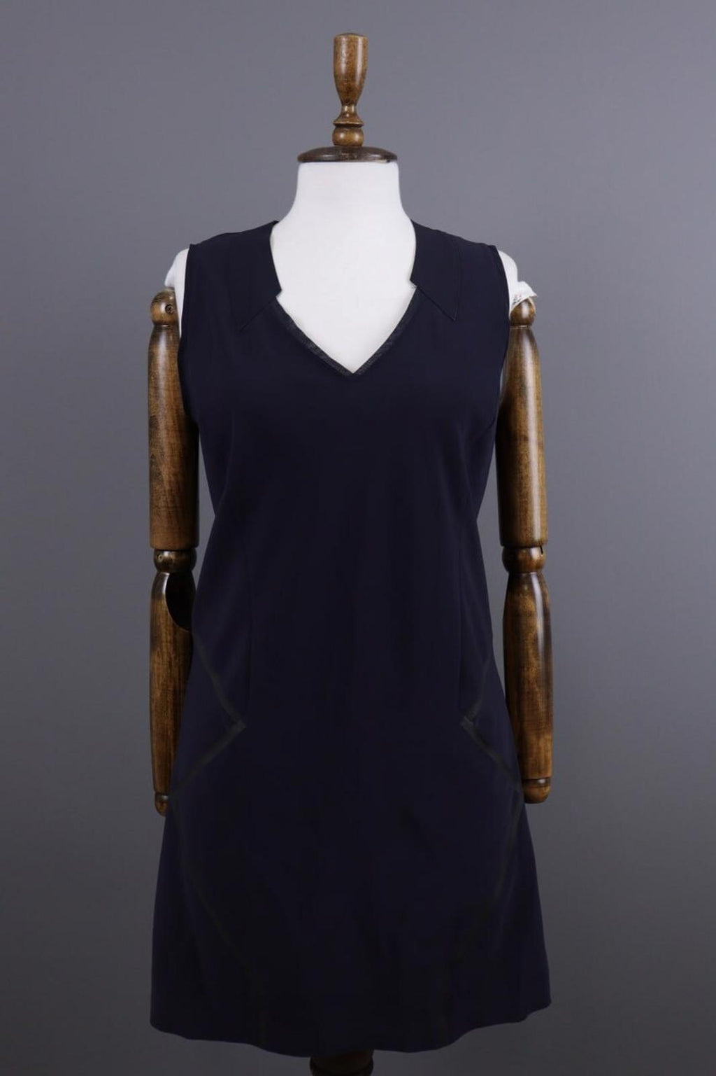 MARITHE FRANCOIS GIRBAUD Blue Tank Shift Midi Dress – Size I 46 / US 7 / F 42 / M